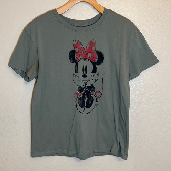 Disney Tops - DISNEY Minnie Mouse Green Short Sleeve Shirt